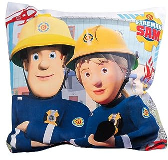United Labels Feuerwehrmann Sam Kissen, Kopfkissen 30x30 cm, Bunt, Sofakissen, Dekokissen für Feuerwehr-Fans