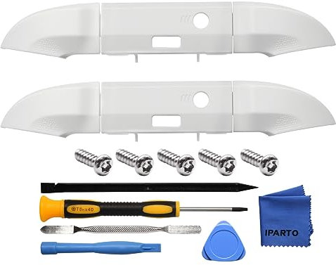 iParto Lot de 2 boutons de rechange blancs RB LB pour manette Xbox Series X et S avec outils