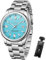 AKNIGHT Herren-Armbanduhr Chronograph Edelstahl wasserdicht Datumsanzeige analoge Quarzuhr modisch lässig Business Kleid Armbanduhren für Herren