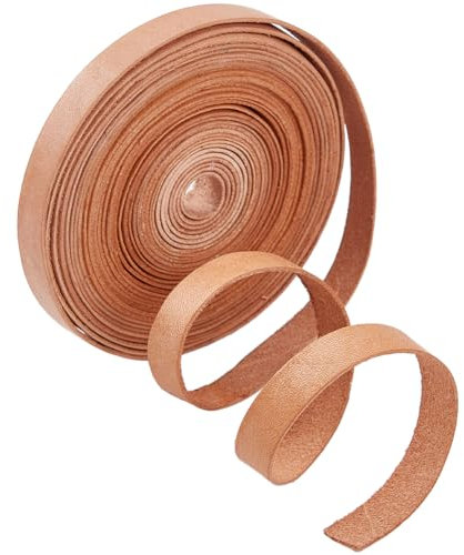 GORGECRAFT 5M Genuine Leather Strips 10mm Wide Flat Leather Cord 1mm Thick Cowhide Leather Strap Thread String Rope for Bracelets Jewelry Making Collars Guitar Belts Keychains DIY Craft, Peru