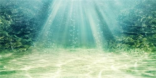 MIRRORANG 120x46cm Aquarium Hintergrund Wasserpflanze Blase Unterwasser Ozean Boden Fisch Tank Poster Hintergrund Vinyl Hintergrund