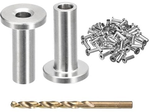 sourcing map 50pcs Stainless Steel Protector Sleeves For1/8 Deck Cable Railing, T316 Marine Grade Cable Protector Sleeves for Deck Railing System, Silver