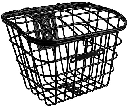 1 Pc Panier Pliant Vélo Avant Bar Vélo Panier Sacoches De Guidon De Vélo Porte-vélos Vélos Adultes Garçon, Vélo Porte-Bagages Avant Étagère Enfant Métal Bicyclette Acier Inoxydable