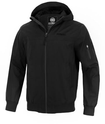 PITBULL Herren Übergangsjacke mit Kapuze Männer Frühlingsjacke Pit Bull West Coast Longwood Windbreaker Frühlings Jacke Herrenjacke M