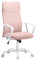 SONGMICS Bürostuhl, ergonomischer Schreibtischstuhl, Drehstuhl, gepolsterter Sitz, höhenverstellbar und neigbar, bis 120 kg belastbar, pastellrosa OBN034R01
