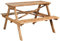 JUDYY Picknicktisch, Bierzeltgarnitur, Biertischgarnitur, Beer Pong Tisch, Bierbankgarnitur, Gartenmöbel Set, Biertisch, 115x115x81 cm Bambus