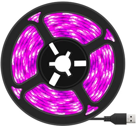 Tiras de luz LED para cultivo de plantas, luz USB para crecimiento de plantas, 5 V, impermeable, espectro completo para plantas de interior, lámpara de cultivo hidropónico, suculentas, verduras,