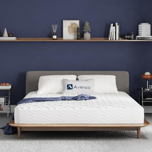 Avenco A-B-M02903 Colchón ensacados, Poliuretano Espuma Confort Muelles embolsados de 3 Zonas, Blanco-20cm, 90x200cm