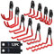 3-H Ganci da Garage Resistenti 12 Pezzi, Ganci per Garage, Montaggio a Parete e Organizer per Attrezzi Antiscivolo per Organizzare Biciclette, Scale, Sorde, Cavi