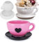 Wehous Tea Cup and Saucer Shape Silicone Mold Set, Creative Resin Container Storage Jar Coaster Tray, Jewelry Trinket Holder Epoxy Resin Concrete Mold for Table Home Decoration
