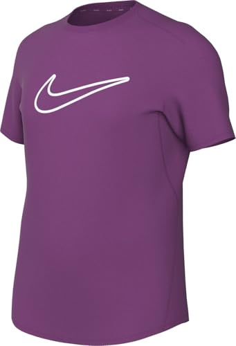 Nike Mädchen Dri-Fit One Standard Ss Hybrid T-Shirt, Hot Fuchsia/White, 12/13 Jahre