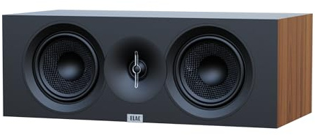ELAC Debut 3.0 DC53-WN Center Channel Speaker, Walnut - 1” Aluminum Dome Tweeter & Dual 5.25” Aramid Fiber Woofers - 2-Way Bass Reflex - 57Hz to 38KHz Response