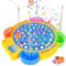 Angelspiel Fische Angeln Spiel Spielzeug, Spinnendes Angelspielzeug mit Musik Kinder, Magnetisches Angelspiel Elektrospielzeug mit 4 Kinderangel & 45 Fischen ab 3 4 5Jahren Geschenk für Mädchen Junge