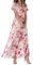 WVONIF Femme Robe De Cocktail Soirée Bal en Dentelle Mousseline Manche Courte Promo Demoiselle Honneur pour Fête Cérémonie Anniversaire Bal Mariage Robes Corset Dress Tendance (1A Rose,L)
