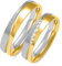mosa & co. - Trauringe Gold 585 Mehrfarbig 5mm massiv mit 0,123 ct. Diamanten - Modell: Beliora - mit Echtheitszertifikat, Schmuckbox und kostenloser Gravur