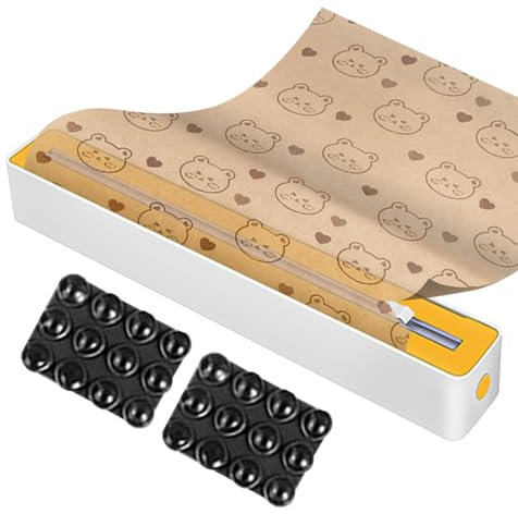 Aluminium-Papierspender mit Schneider, Rollenhalter für Frischhaltefolie | Platzsparender Organizer für Backpapier – Küche, Haus, Restaurant