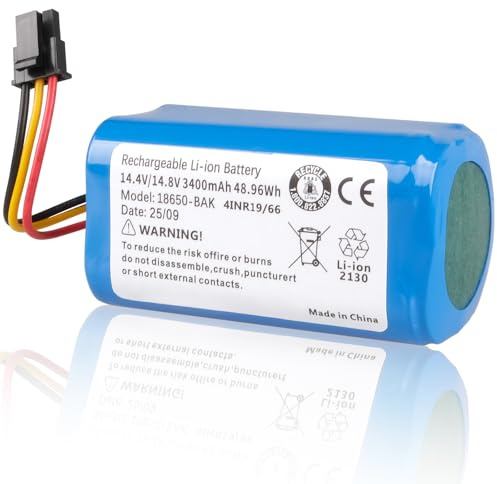 14,4V 3400mAh Ersatzakku Kompatibel mit 360 S5 S7 S7 Pro T90 X9 Roboterstaubsauger