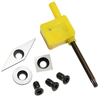 MNUPL Set di inserti for frese in metallo duro Set di utensili for tornitura del legno Finitori for frese di ricambio Utensili for tornitura del tornio for legno(Set A (B D F))