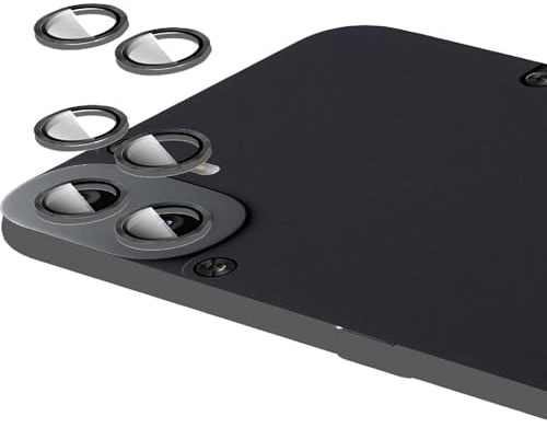 MGUEIAO 2 Stück Camera Lens Protector Compatible with Nothing CMF Phone 1, Tempered Glass with Metal Ring, Anti-Scratch, Camera Protector - Black