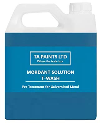 T A Paints Ltd Mordant Solution T-wash Pre Etch Primer 2.5 and 5L For Preparing Galvanised Metal Prior To Painting (5 Litre)
