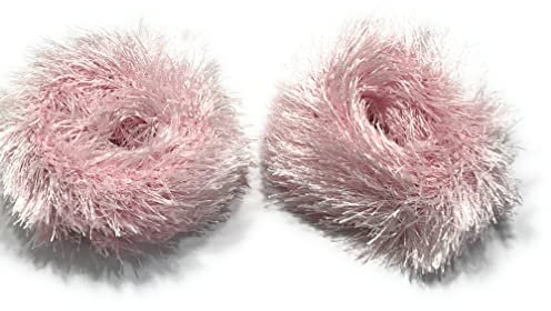 niavida 6 x PUSCHEL Fransen Haargummi ROSA Scrunchie
