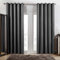 Dreamscene Bedroom Blackout Curtains Grey Eyelet, Thermal Modern Decorative Curtains for Living Room Bedroom Home Insulated Summer Winter Soft Curtains, 66x54”