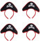 Lurrose 4 stücke Piraten Kostüm Haarreifen Stirnband Piraten Hut Kopfbedeckung Halloween Karneval Accessoire