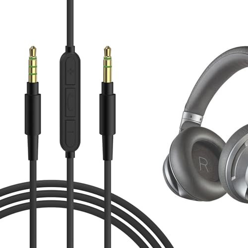 GEEKRIA Audio Cable with Mic Compatible with Plantronics BackBeat PRO 2 Headphones Cable, 1/8 (3.5mm) to 3.5mm Replacement Stereo Cord with Inline Microphone and Volume Control (4 ft/1.2 m)