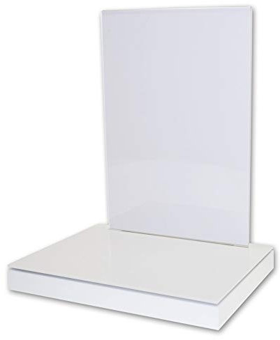 EH Design Werbeaufsteller zur Produktpräsentation – Tischaufsteller Thekendisplay in L-Form – Display für Ihre Werbung aus Acryl – Point of Sale – Vielseitig und individuell
