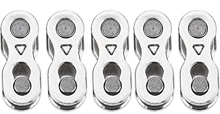 Bike Chain Link, 5 Pairs 8/9/10 Speed Steel Bicycle Missing Link, Silver Reusable Bike Chain Connector for Repair Mountain Road Bike,Bicycles and spare parts
