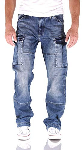 Big Seven Brian Vintage Aged Cargo Herren Jeans, Hosengröße:W42/L36