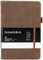 Dinora® Notizbuch A5 Hardcover - Kariert - PU Leder - 200 nummerierte Seiten - 100g Avery Papier - Braun