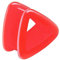 Taffstyle Flesh Tunnel Ohr Piercing Ear Plug Ohrpiercing Bunt Silikon Dreieck Flexibel 6 mm Rot
