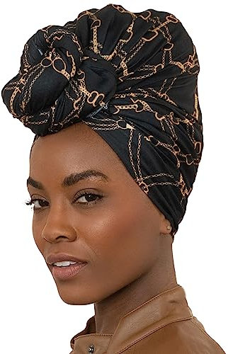 Olivia Sylx Kopfwickel für schwarze Frauen – afrikanischer Haarwickel und Haarschal – Jersey-Haarturbane für Frauen – weicher und atmungsaktiver Kopfwickel