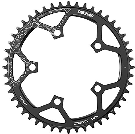Schmales breites 110 mm BCD Kettenblatt für Rennrad Fahrrad 36T 38T 40T 42T 44T 46T 48T 50T 52T CNC gefräste Legierung passend für 7 bis 12 Gänge Ketten (48 Zähne), schwarz