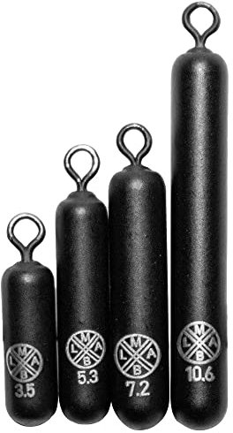 LMAB Tungsten Drop-Shot, Free Rig Gewichte Bleifrei Mit Öse, Finesse Weights Zum Barschangeln & Zanderangeln, Round Eye Stick, Jika Set, Größe 7,2 g