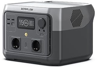 Estación de energía portátil EF ECOFLOW RIVER 2 MAX, batería LiFeP04 de 512 Wh, carga rápida en 1 hora, hasta 1000 W de potencia, generador solar para acampadas al aire libre/caravanas