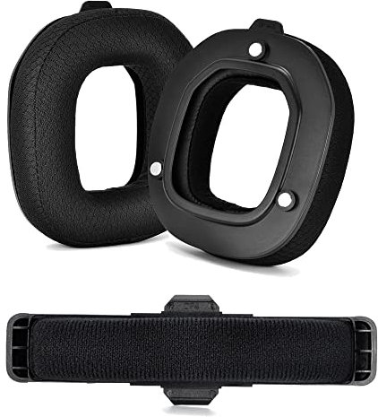 Ersatz-Ohrpolster und Kopfbügel für Logitech Astro A50 Gen 4 Generation Kopfhörer, Ohrenschützer mit Magnet (Leder + Flanell-Material)