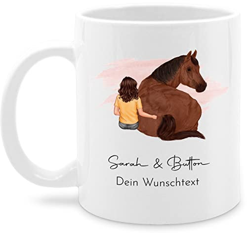 Tasse Tassen 325ml - Pferd - Pferdemädchen Namen - Pferde Mädchen Geschenk - 325 ml - Weiß - geschenke für reiterinnen reitersachen pferden pferdemotiv glühweintassen pferdetassen pferdetasse