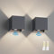 Klighten 2PCS Outdoor Wall Light with Motion Sensor, Waterproof IP54 Outside Wall Lamps with Sensor, Adjustable Beam Angle, Natural White 4000K, Antracita (G9 LED Bulb Include)