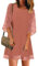 Roskiky Boho Kleid T Shirt Kleid Kurz Damen Business Kleider Damen Rosa Kleid Damen Kleider In Übergrößen Für Frauen Canyon Rose XL