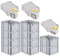 PROREGAL SuperSparSet 10x Eurobox NextGen Grip mit Scharnierdeckel und gelben Schiebeschnappverschlüssen, HxBxT 22x30x40cm, 20 L, Grau, Griffe geschlossen, Eurobehälter, Transportbox