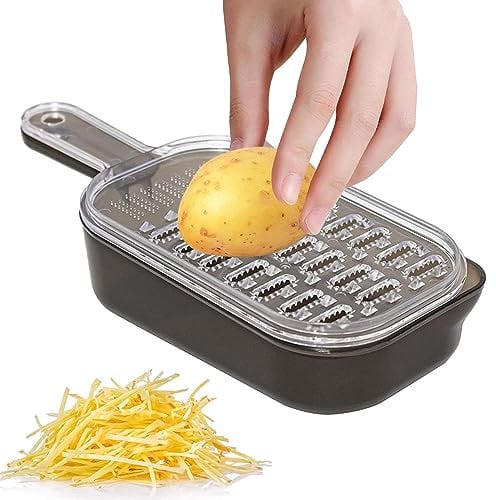 Ingwerreibe – Große Zestenreibe mit Behälter, Küchenreibe mit Behälter und Rutschfester Gummibasis für Gemüse, Yamswurzel, Daikon, Küche, Knoblauch, Zwiebel, Wasabi