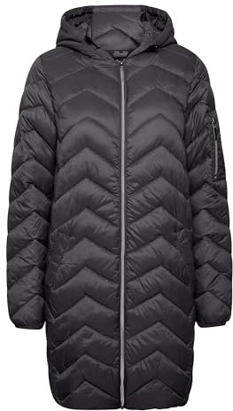 fransa FRBAPADDING 7 Outerwear Damen Steppjacke Übergangsjacke Jacke Steppjacke gefüttert mit Kapuze, Größe:S, Farbe:Black (200113)