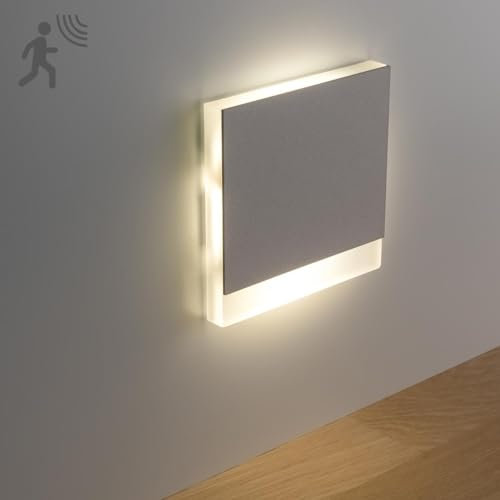 LongLife LED Treppenleuchten mit Bewegungsmelder eckig weiß 1,5W - Lichtfarbe: CCT - Lichtaustritt: Orbis Einbauleuchte für Treppen, Flur