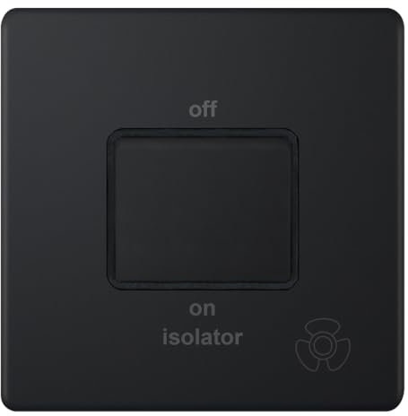 Selectric 5M-Plus Screwless Matt Black 10 Amp 3 Pole Fan Isolator Switch – X-Rated