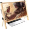 MOOWI Lupe mit Halterung Laptop-Bildschirmlupe 21 Laptop-Ständer, Computer-Bildschirm, 3D-Vergrößerung, Projektor, Verstellbarer Ständer, Verstellbarer Laptop