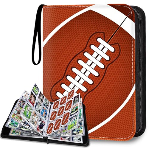 HESPLUS 900 Taschen Fußballkartenbinder, Sammelkartenhalter mit Ärmeln, Kartensammleralbum, passend für Fußballkarten, Baseballkarten, Basketball, Fußball, Hockey, Sport, Sammelkarten, MTG und andere