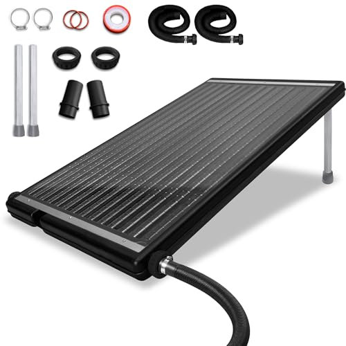 SUBTLETY 2X Garten Poolheizungen Set mit Schlauch Sonnenkollektor Solar Poolheizung Solarheizung Pool Heizungen zum Erwärmen des Wasser Solaranlage Gerade Solarpanel für Warmwasser Gartendusche