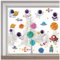 GORGECRAFT 116x38 cm Weltraum-Wandaufkleber Raketen-Wandsticker Doppelseitige Planeten-Fensteraufkleber Stern-Astronauten-Fensteraufkleber Nicht Klebende Statische Vinylfolie Für Glasschiebetüren